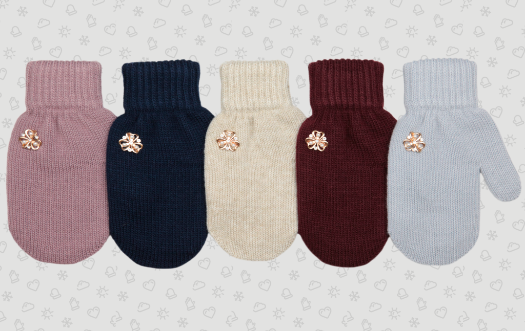 Варежки двойные