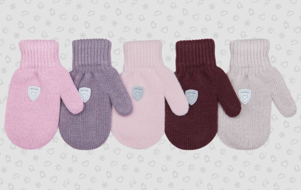 Варежки двойные