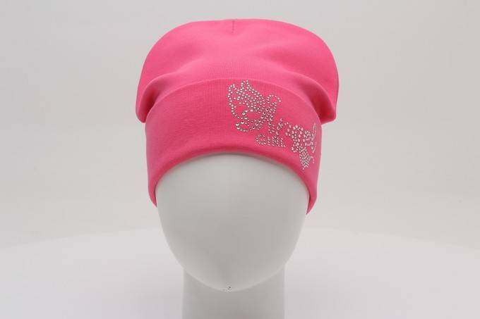 Шапка с отворотом трикотажная